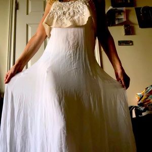 Marciano maxi dress fully lined with a creamy top